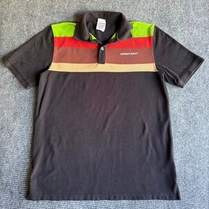 Burger King Employee Uniform Polo Shirt Mens Medium Brown Colorblock